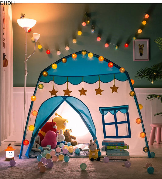 Children's Tent Indoor Outdoor Games Garden Tipi Princess Castle Folding Cubby Toys Tents Enfant Room House Teepee Playhouse