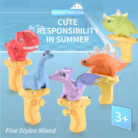 Cartoon Dinosaur Water Gun Toy Mini Press Water Spray Gun Water Fight Parent-Child Interaction Outdoor Water Toy