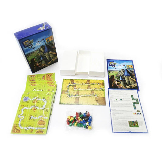English Castle Classic Strategy Board Game - Tile Placement Family Party 2-5 Players