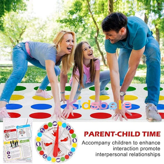 Twister Game Play Mat with Spinner – 63 x 43 in (160 x 110 cm) Indoor & Outdoor Family Party Game, Parent-Child Interactive Toy