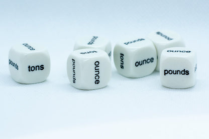 Weight Math Story Dice Learning Educational Resource (Sold Per Piece) 'Tons, Pounds, Ounce'