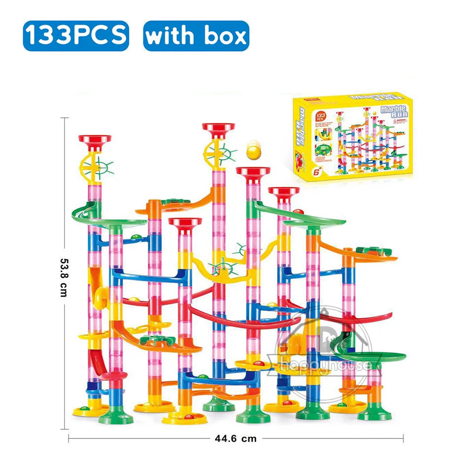 Marble Run Race Track Building Blocks 3D Maze Toy