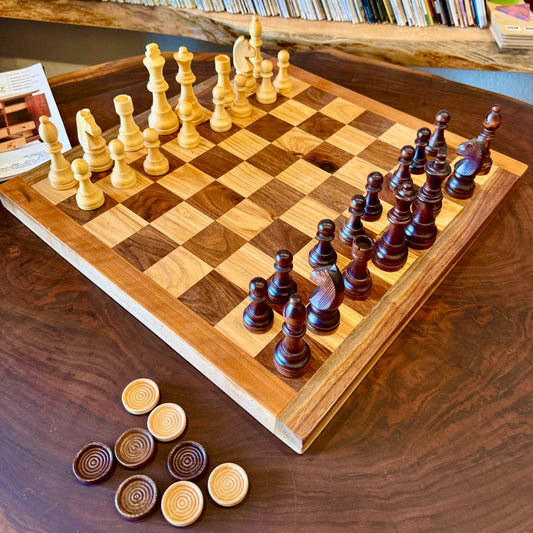 Sawdust Chess & Checker Board (Regulation Size)