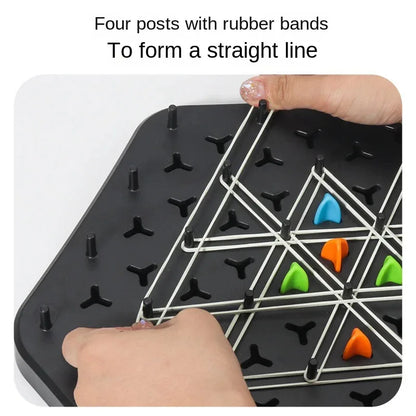 Triangle Chain Duel Strategy Board Game Family Logic Game for Kids and Adults