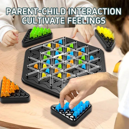 Triangle Chain Duel Strategy Board Game Family Logic Game for Kids and Adults