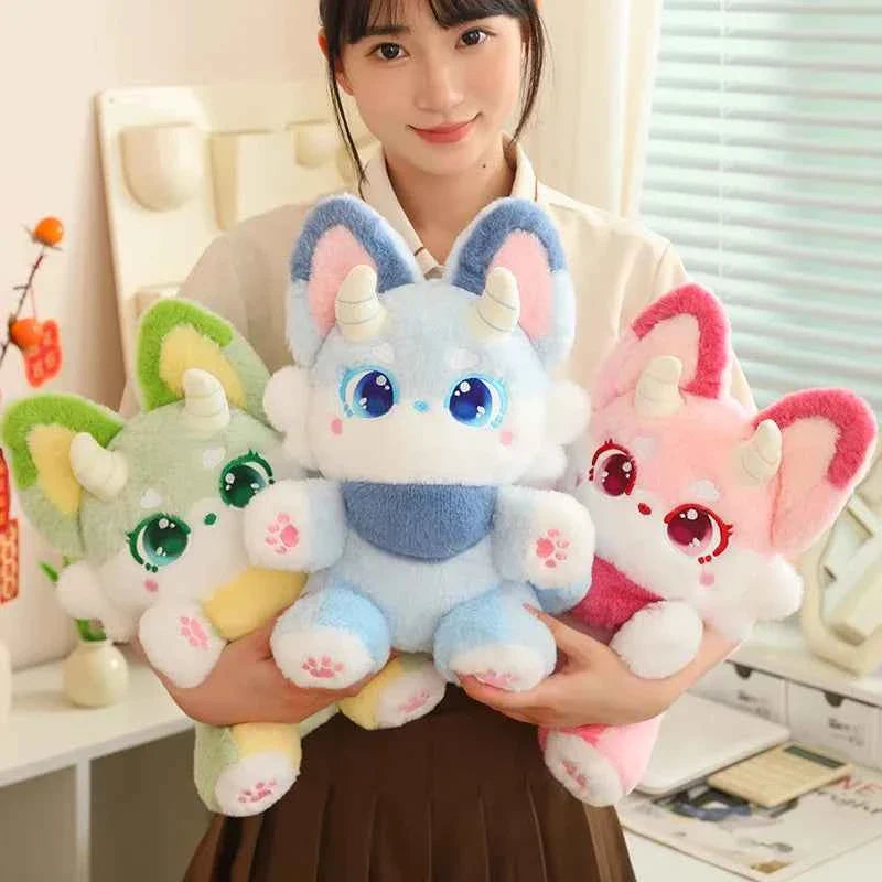 Cute Fox Plush Toy (13.8 in) - Soft Stuffed Animal Appease Sleeping Pillow Doll