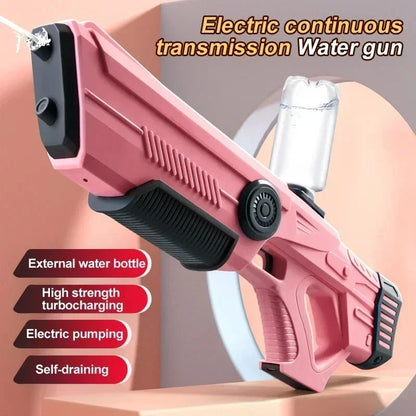 Electric Automatic Water Gun – Rechargeable High-Pressure Water Blaster for Kids & Adults, Portable Outdoor Beach Toy
