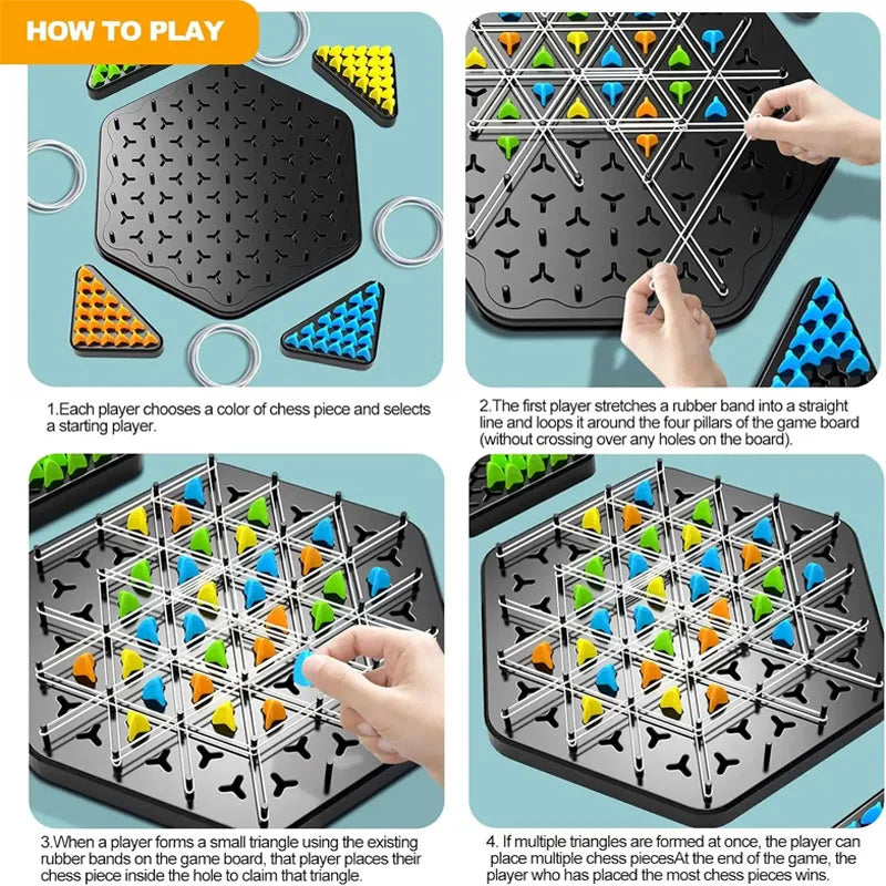 Triangle Chess Duel Strategy Board Game — Family Logic Tabletop Game for Kids & Adults