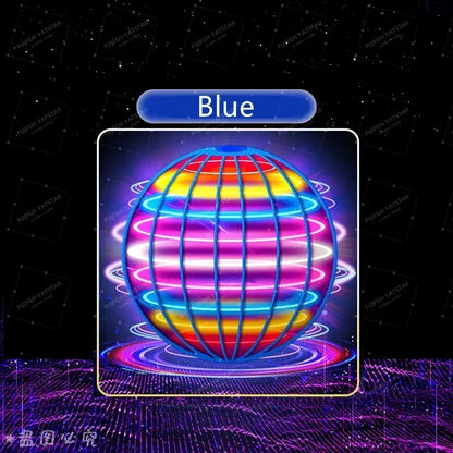 Hand-Controlled LED Flying Spinner Hover Ball 3.7 in (9.5 cm) — Indoor & Outdoor Kids Toy