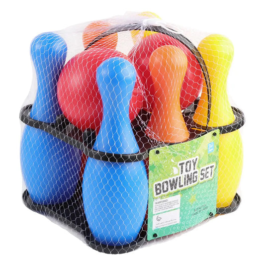 Kids Bowling Set – 8-Piece Plastic Bowling Toys with 2 Balls & 6 Pins, Lightweight Indoor/Outdoor Family Game