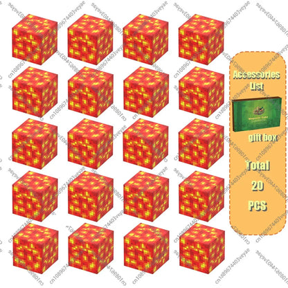 Magnetic Building Blocks Mine World Magnet Cube Set for Boy Girl Kid Age 3+ DIY Model Children Stem STEM Sensory Toy Gift