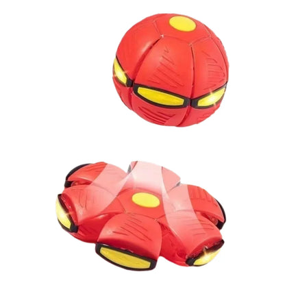 Blue Flying Saucer Vent Ball - 9.8 in (25 cm) Deformable Foot Decompression Toy for Parent-Child Outdoor Play