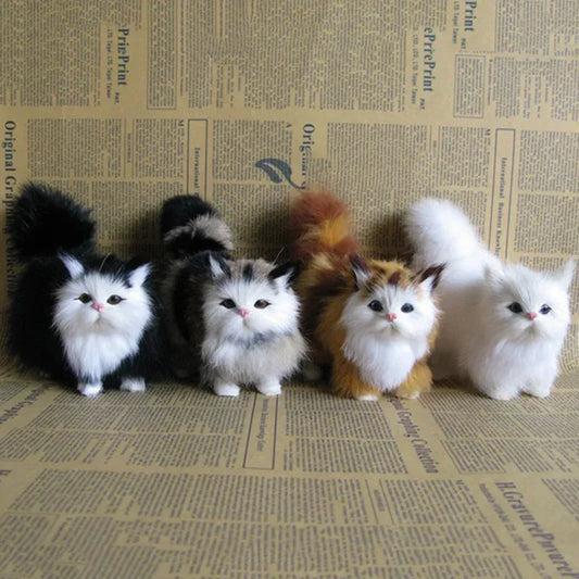 Simulation Cat Plush Toy – Soft Stuffed Kitten Doll for Kids & Girls