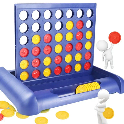 Foldable Connect 4 Travel Board Game – 4-in-a-Row Portable Family Strategy Toy for Kids