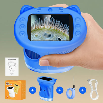 Aurorahaven Kids Microscope with 4K Camera & 1000X Magnification - STEM Educational Toy for Ages 3-12, Perfect Gift for Boys & Girls!