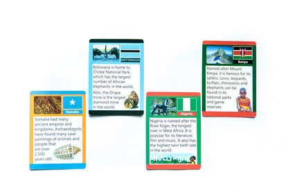 Educational Africa Fact Cards For Kids