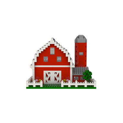 Mini Building Blocks - Farm Series - Barn with Fence