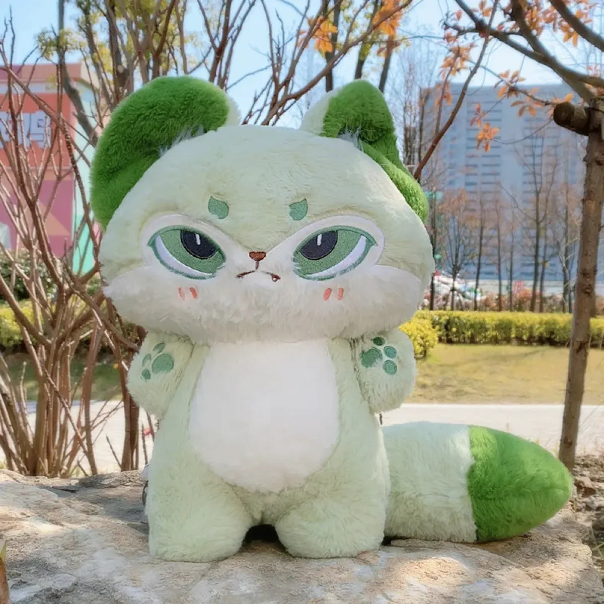 Kawaii Emotion Wolf Plush Toy - Cute Stuffed Wolf Doll