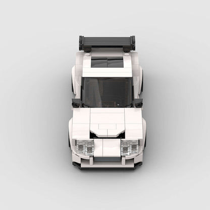 Building Blocks Suitable For Japanese GTR Sports Car Series Boys 8 Grids