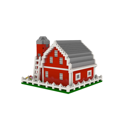 Mini Building Blocks - Farm Series - Barn with Fence
