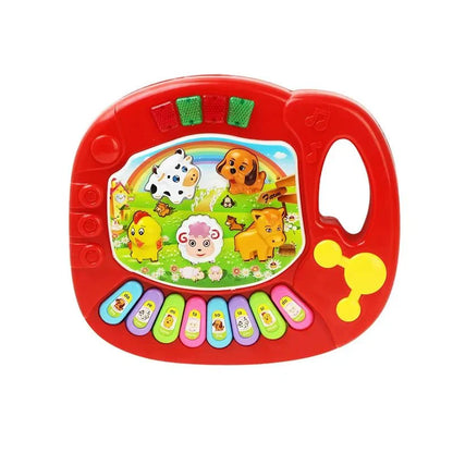 Kids Cartoon Piano Keyboard Toy | Educational Animal Sound Musical Instrument with Lights for Toddlers