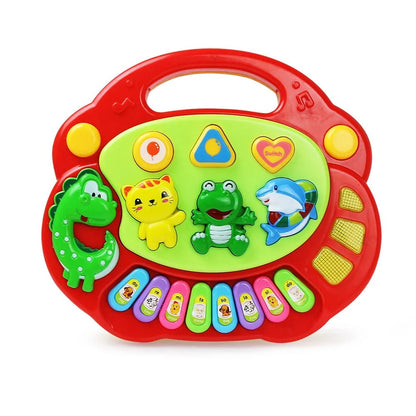 Kids Cartoon Piano Keyboard Toy | Educational Animal Sound Musical Instrument with Lights for Toddlers