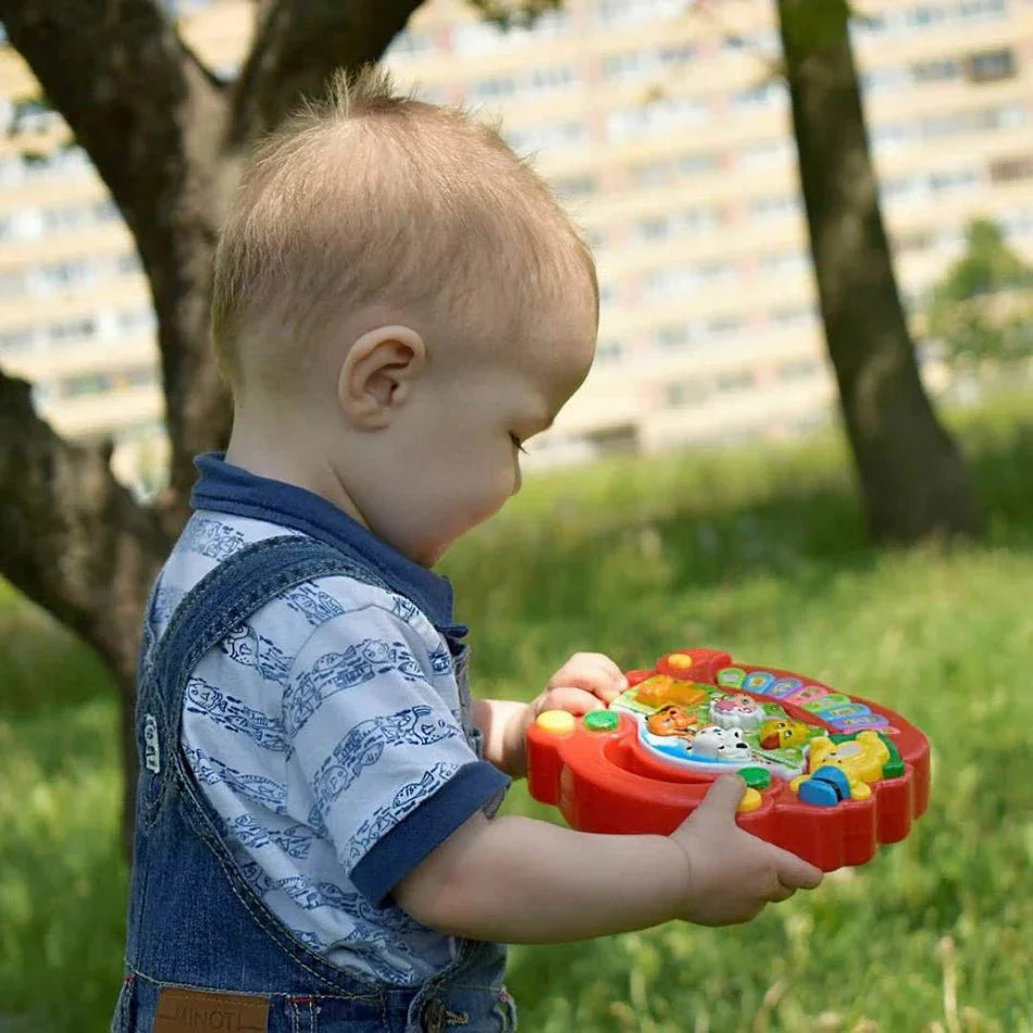 Kids Cartoon Piano Keyboard Toy | Educational Animal Sound Musical Instrument with Lights for Toddlers
