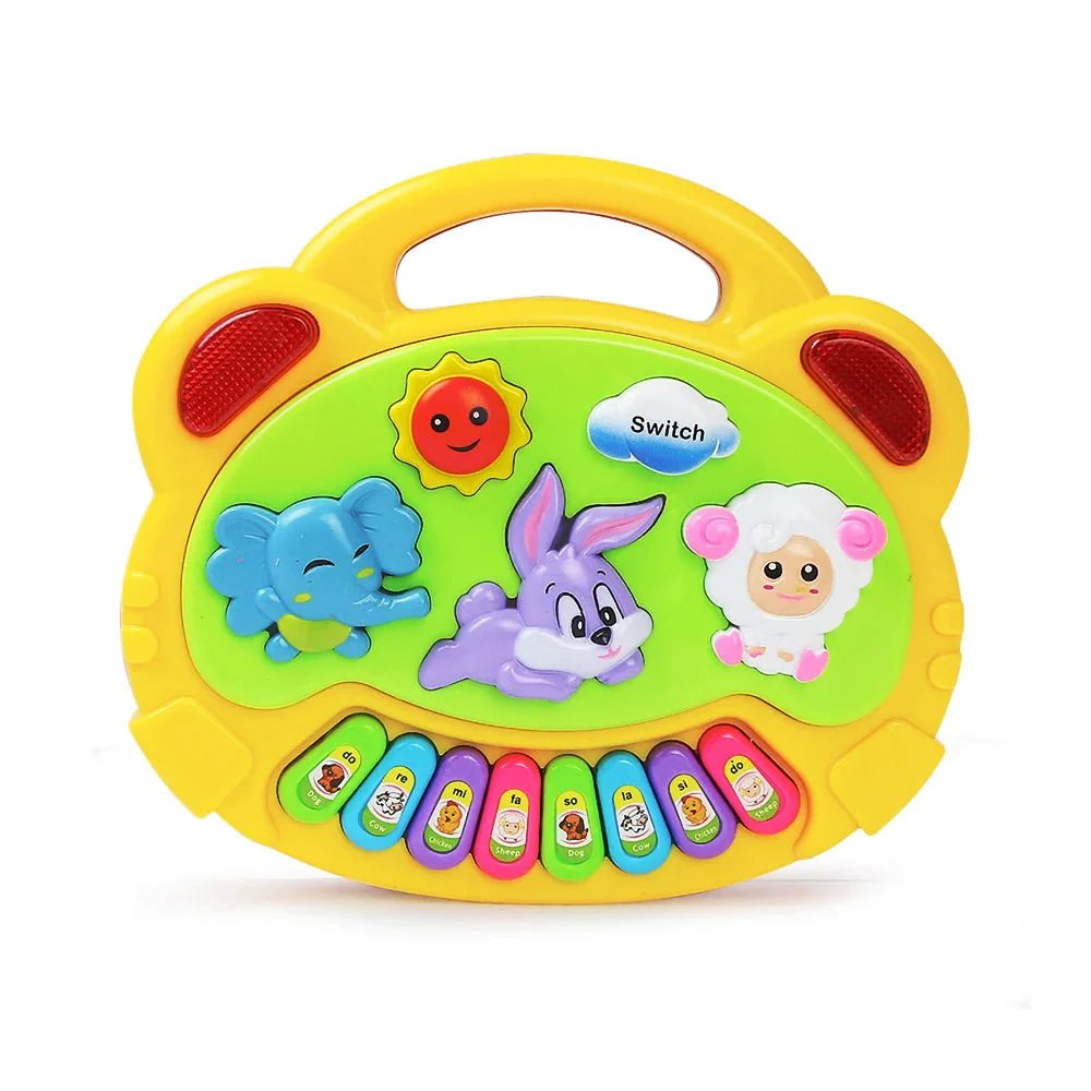 Kids Cartoon Piano Keyboard Toy | Educational Animal Sound Musical Instrument with Lights for Toddlers