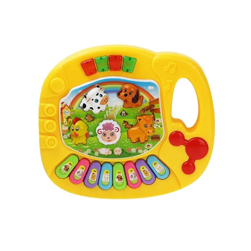 Kids Cartoon Piano Keyboard Toy | Educational Animal Sound Musical Instrument with Lights for Toddlers