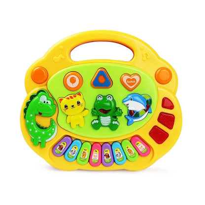Kids Cartoon Piano Keyboard Toy | Educational Animal Sound Musical Instrument with Lights for Toddlers