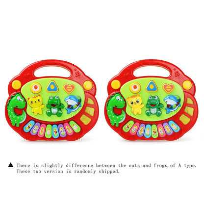 Kids Cartoon Piano Keyboard Toy | Educational Animal Sound Musical Instrument with Lights for Toddlers