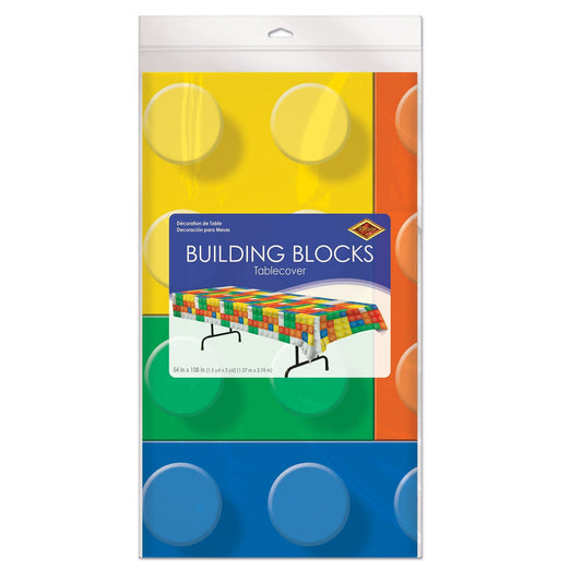 Building Blocks Plastic Table Cover