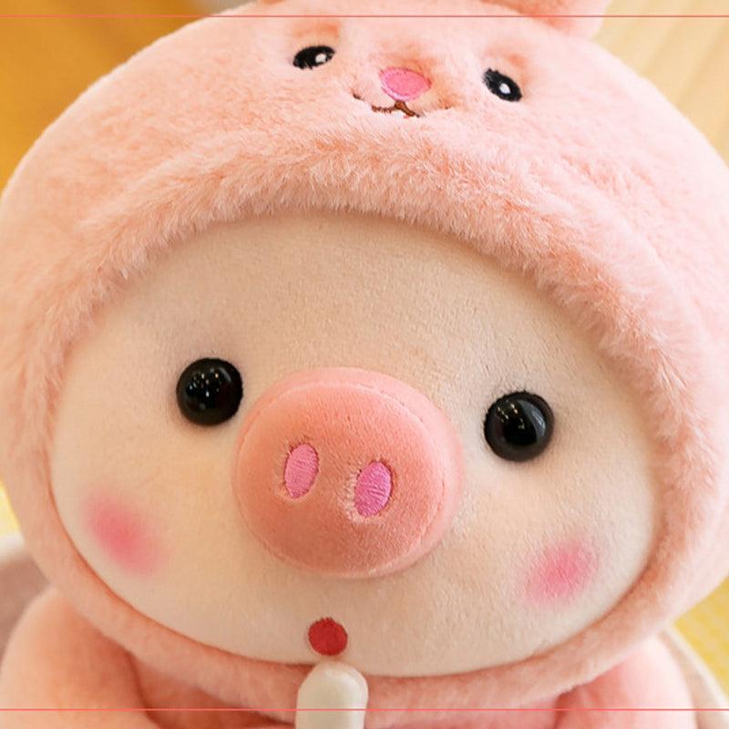 Pig Boba Plush Toy Cute Bubble Tea Stuffed Animal for Kids
