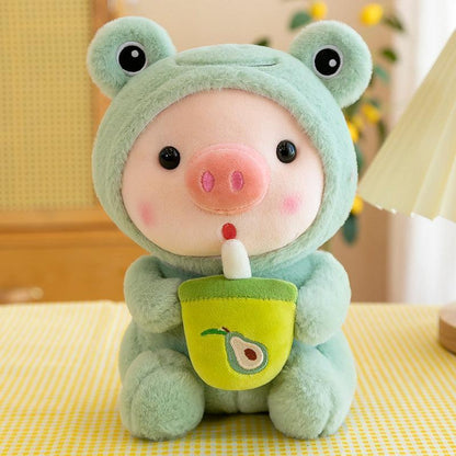 Pig Boba Plush Toy Cute Bubble Tea Stuffed Animal for Kids