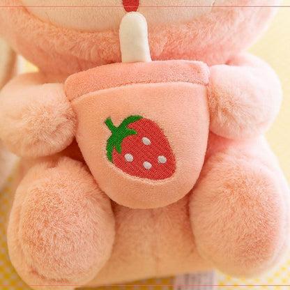 Pig Boba Plush Toy Cute Bubble Tea Stuffed Animal for Kids