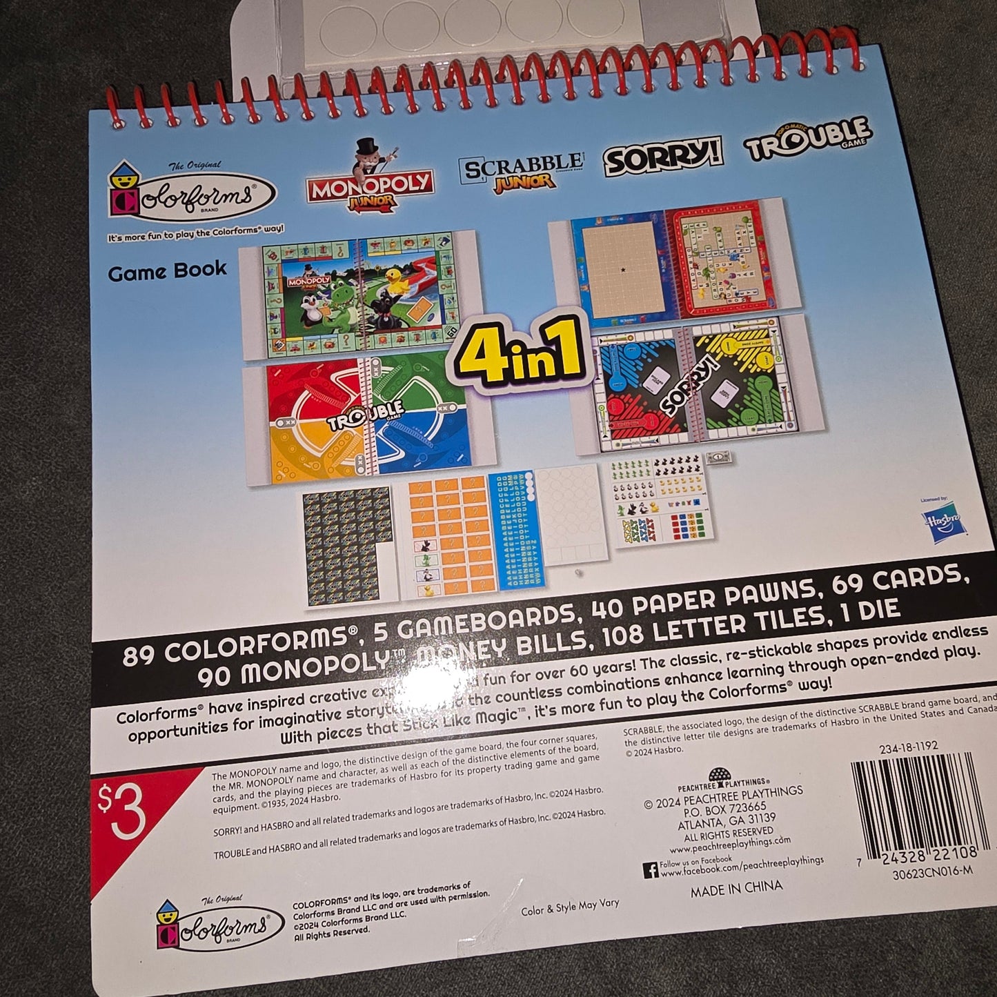 4 in 1 Board Game Junior Edition W/ Monopoly