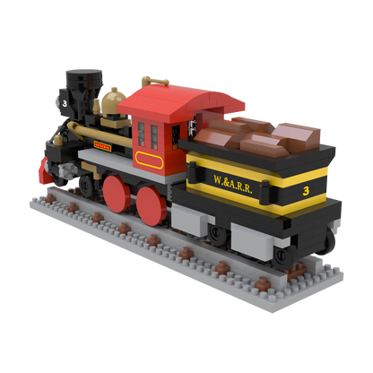 Mini Building Blocks - 4-4-0 Steam Locomotive