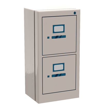 Filing Cabinet for Minifigs made using LEGO parts - B3 Customs